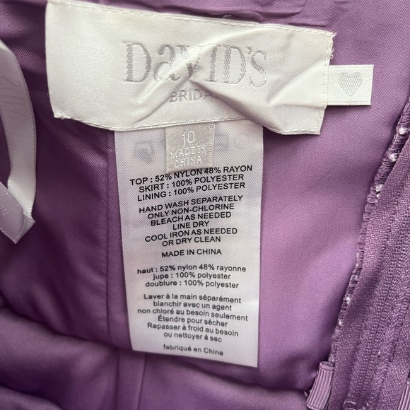 David’s Bridal Bridesmaid Dress - Size 10 - Picture 3 of 3